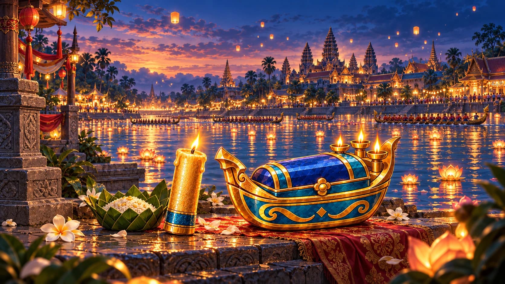 Bon Om Touk river festival scene