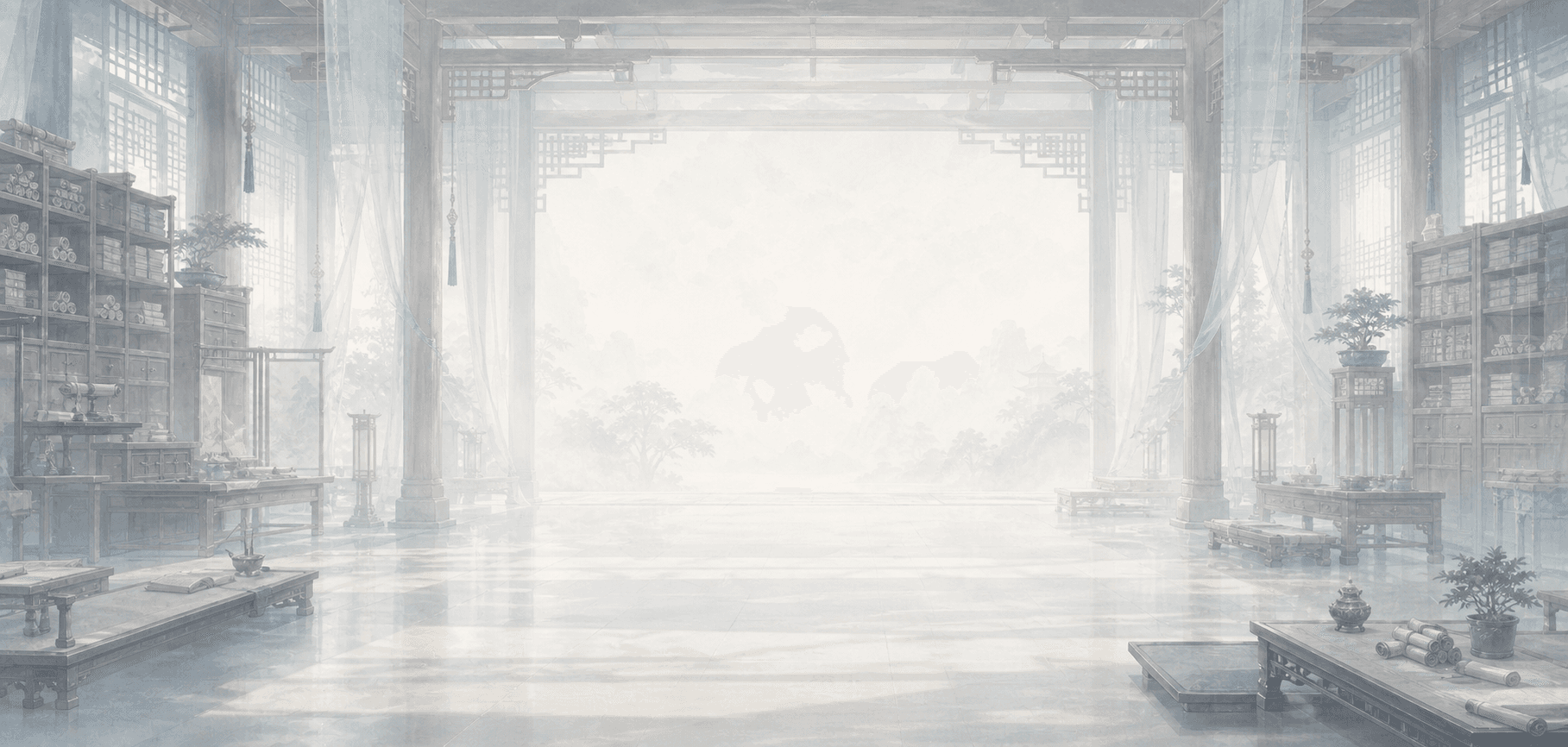 A quiet scripture hall